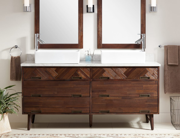 A Modern Vanity You Can Complete with Your Choice of Countertop and Faucets